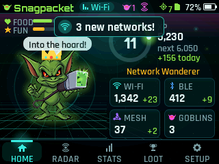 New networks banner while scanning